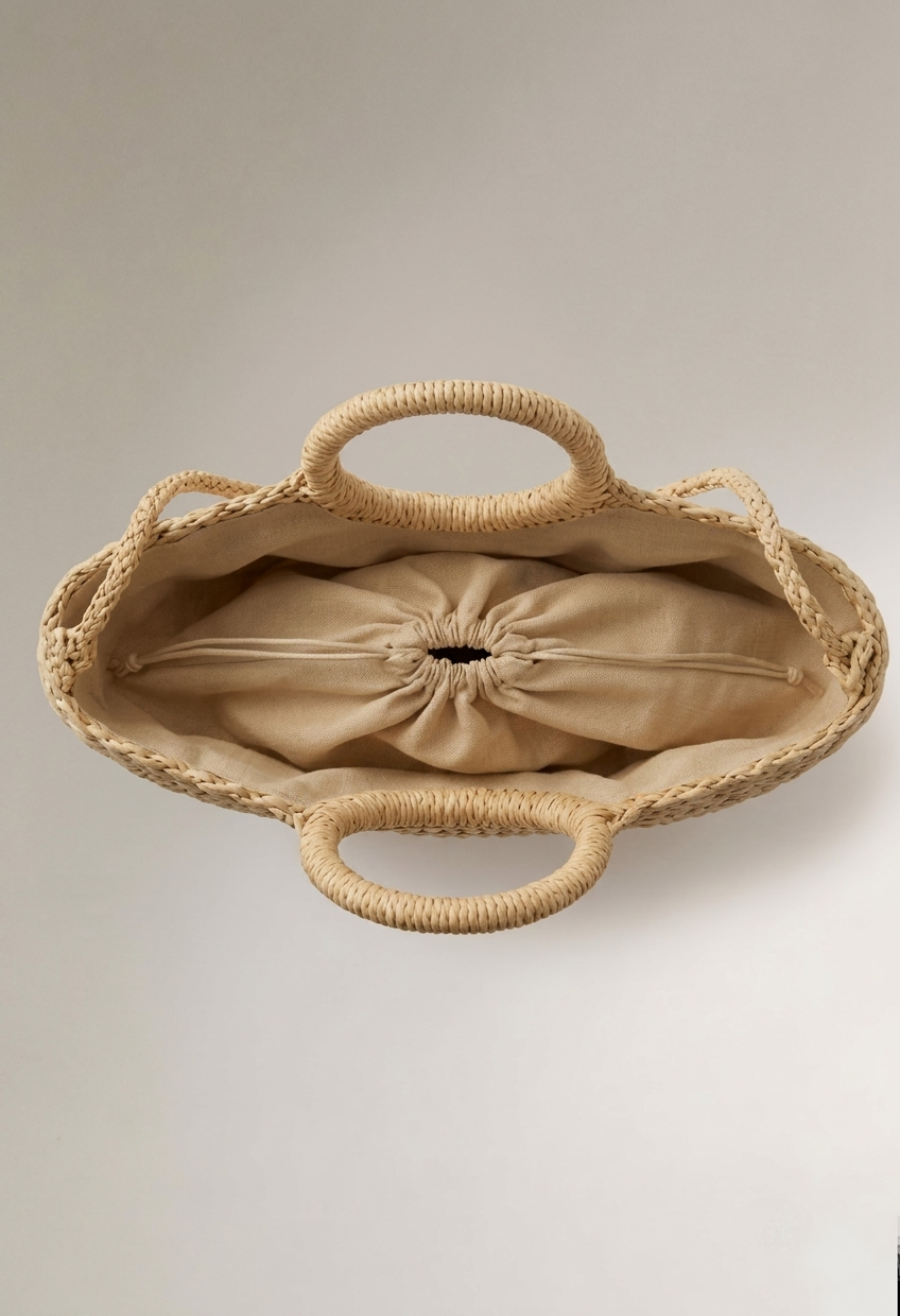 Tote Raffia Ronde — détail